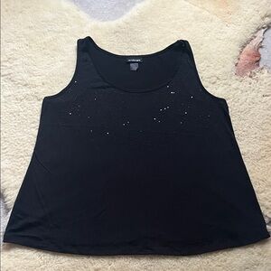 Lane Bryant embroidered beaded tank top EUC